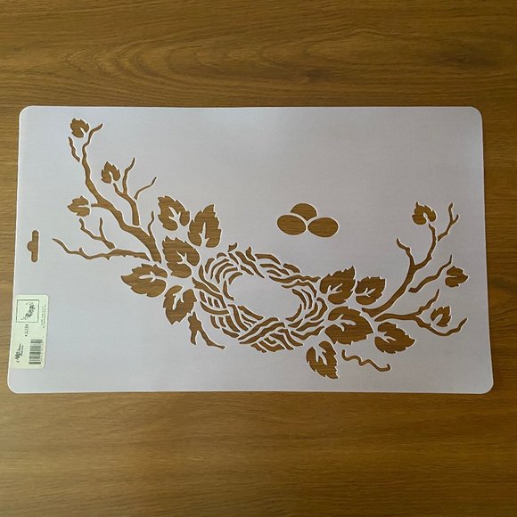 NWT Vintage Bird Nest on Branch Stencil Julie's White House Originals #J… - Picture 1 of 12